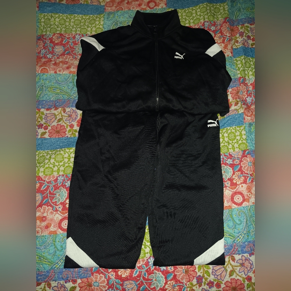 Puma Black and White Tracksuit